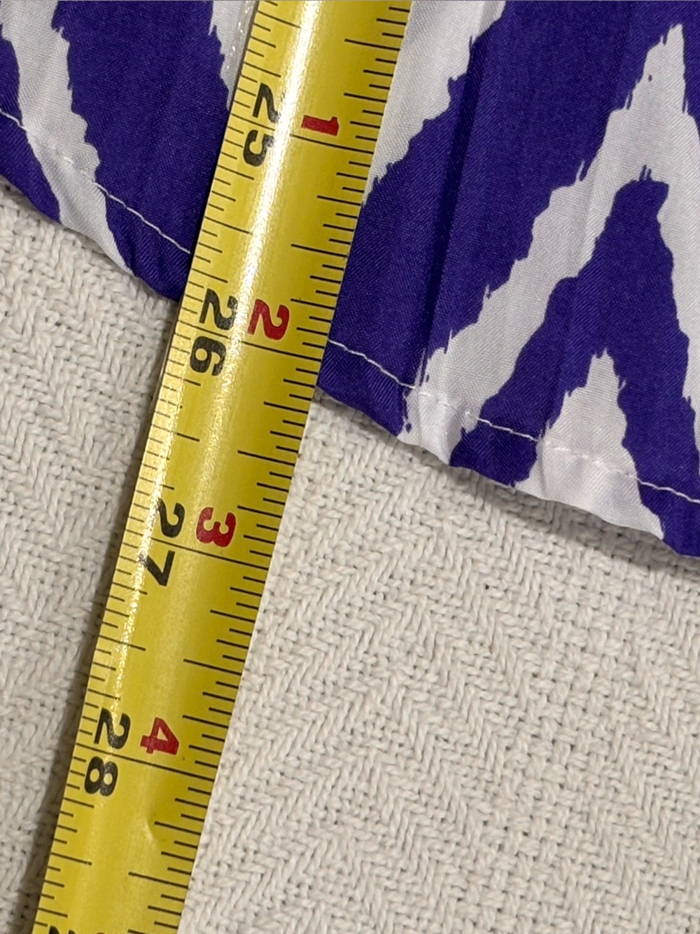 🔵Chico's Purple & White Zigzag Button-Down Blouse - Picture 10 of 12